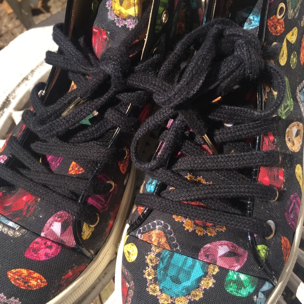 The CHARLOTTE OLYMPIA Jewel Canvas High Tops - Picture 7 of 8